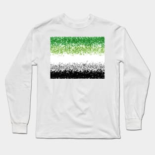 Aromantic Flag Painted Design Long Sleeve T-Shirt